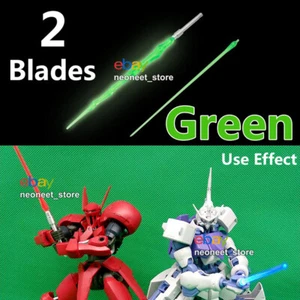 Para Bandai 1/100 MG RE Gundam Arma LED Rayo Sable de Luz Espada Hoja Verde - Imagen 1 de 7