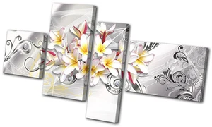 Abstrakt Modern Floral MULTI CANVAS WANDBILD Bild Druck VA - Bild 1 von 1