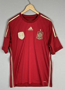 Adidas 2014-15 Spain Soccer Jersey World Cup Patch Climacool Authentic Size - Picture 1 of 9