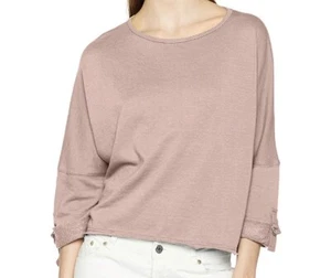 New Look Womens D-Ring Batwing Sweatshirt Size 12 UK Beige Stone Peach 2624 - Picture 1 of 7
