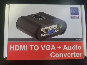 NEW DINO DCA101-HV HDMI to VGA + Audio Converter w/ Cable USA Free Shipping Nice - Picture 1 of 2