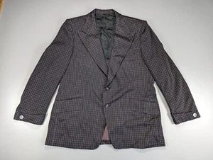 Abrigo Traje Blazer 46 Vintage para Hombre Ernesto Bellini Mod Negro Rojo Años 70 Disco Funky - Imagen 1 de 15