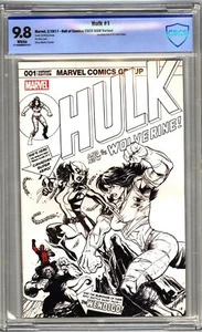 Marvel- Hulk #1 (2017) CBCS 9,8 McGuinness/Salón de los Cómics Excl. B&W Sketch CVR B - Imagen 1 de 2