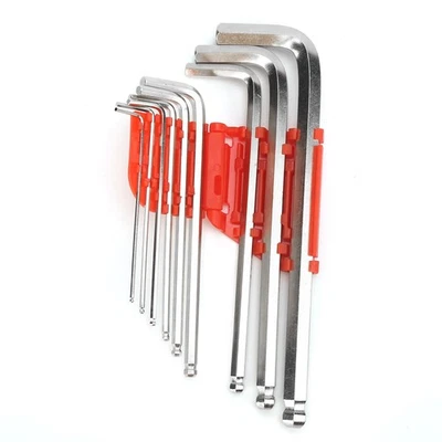 9Pcs Hex Key Set Wrench Combination Chrome Vanadium Steel Screwdriver Repair⊹ - Image 1 of 4