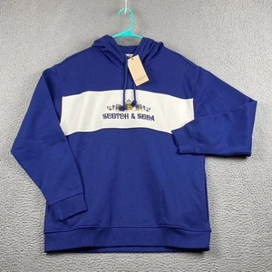 Scotch & Soda Amsterdam Hoodie Sweatshirt Men's Large Black White New - Picture 1 of 10