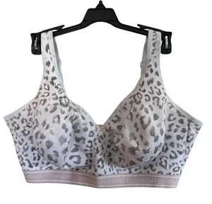 Reggiseno Cacique sfoderato completo senza ferretto stampa animalier taglia 42DDD grigio rosa - Foto 1 di 8