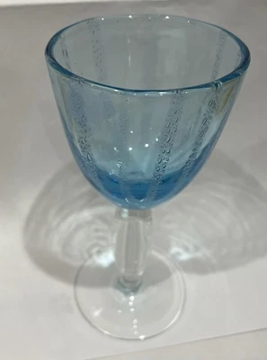 手工吹制四件套蓝色眼镜带控制气泡 — 第 1/4 张图片