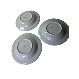 POTTERY BARN Japan weiß mit schwarz kariertem Porzellan 8,5" Suppenschüssel 3er Set - Bild 1 von 6