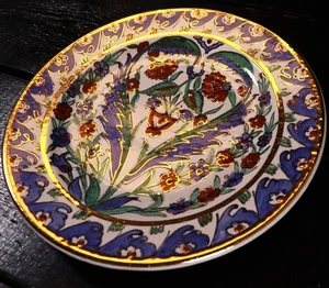 Placa de pared Icaros Pottery Rodas Grecia 11,42 pulgadas pintada a mano estilo Iznik 5#M - Imagen 1 de 9