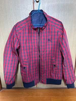 Burberry Black Label Reversible Jacket Red/Blue Check Nylon Used #EK BBB - Image 1 of 2