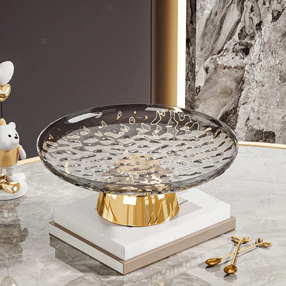 Pedestal Fruit Bowl Snack Candy Storage Tray Round Multifunctional Modern Food - Image 1 of 1