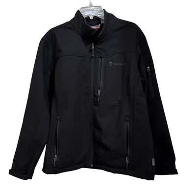 Free Country Softshell Jacket Medium Black Neoprene Windproof Water Resistant - Image 1 of 4