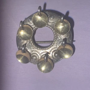 Vintage norwegische Sterling SOLJE Hochzeit & Schutz Anstecknadel/Brosche gemarkt 830er ~ 1 Zoll - Bild 1 von 3