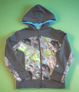 c9 by Champion Hooded Jacket Boy's Activewear Full Zip Gray Graphic Size 6/7 - Picture 1 of 14
