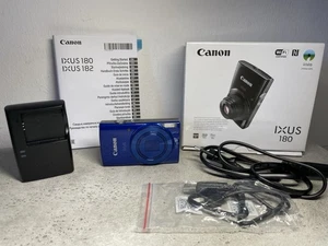 Canon IXUS 180 Digitalkamera Blau sehr gut erhalten HD Wifi - Bild 1 von 7