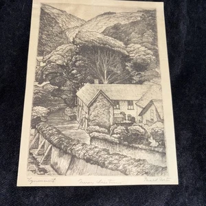 Este es un grabado titulado "Lynmouth" por el artista Gerard Foster - Imagen 1 de 5