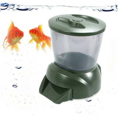 AUTOMATIC POND KOI FISH FEEDER HOLIDAY TIMED AUTO DISPENSE FEED DIGITAL TIMER UK - Image 1 of 4