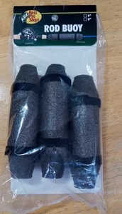 Bass Pro Shops 6 Zoll Rod Bouy 3er Pack Neu in Verpackung grau Schaumstoff - Bild 1 von 2
