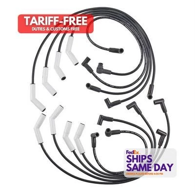 Accel ACL9056C Black 8 mm Spark Plug Wire Kit fits Ford V8 Performance Parts - Image 1 of 4