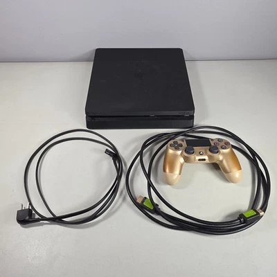 Sony PlayStation 4 Slim 500GB Black Console Gaming System CUH-2115A W Controller - Image 1 of 4