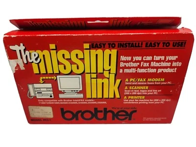 Vintage NOS Brother Missing Link Model PCI-1 Modem Scanner Printer Software 1994 - Image 1 of 4