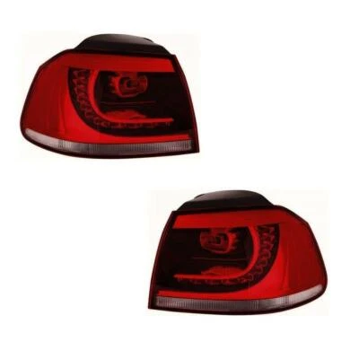 For VW Golf Mk6 Type R Hatchback 2009-2013 Outer Led Rear Lights Pair OS NS - Image 1 of 3