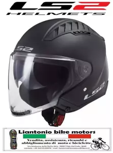 CASCO JET LS2 COPTER 2 SOLID NERO OPACO INTERNO REMOVIBILE ECE 22.06 - Foto 1 di 4