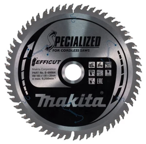Makita B-69864 Efficut TCT Circular Saw Blade 165x20mm 60 Teeth 1.85mm Wood - Picture 1 of 2