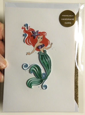 1 Tarjeta Sello Firma Premium Quilling Little Mermaid Minorista $13.59 Ariel Foto 1 de 4