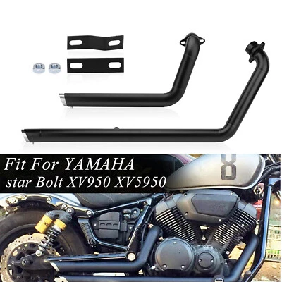 Shortshots Staggered Exhaust Pipe For Yamaha Bolt XVS950 XVS950 R-Spec 2010-2018 Foto 1 de 4