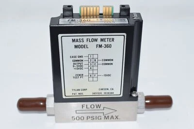 Controlador de flujo másico Tylan FM-360 MFC, 5 SLPM CCL4 Gas 500 PSI Foto 1 de 4