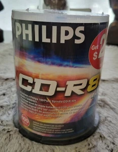 Phillips CD-R80 40x Multispeed 80 Min/700MB 100 Discs Model #D40N/651 NEU - Bild 1 von 6