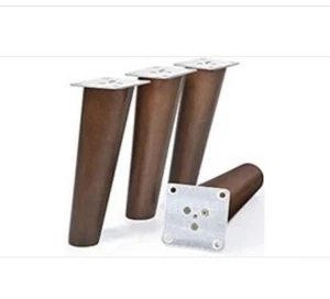 4 pack walnut coloured sofa legs craft coffe table legs 20 Cm Tall - Picture 1 of 1
