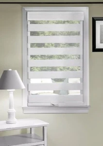 Achim Cordless Celestial Sheer Double Layered Shade 39x72 - White. New - Picture 1 of 4