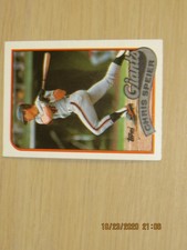 1989 Topps Chris Speier Giants Baseball Card 94  #42