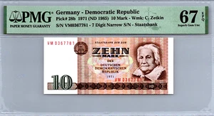 Germany 10 Mark 1971 Pick# 28b PMG 67 Superb Gem UNC EPQ - Picture 1 of 3