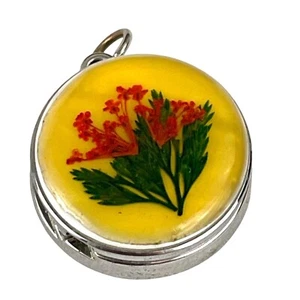 Pierre Cardin Quartz Pocket Watch With Floral Design Stainless Steel & Resin Cas - Picture 1 of 5