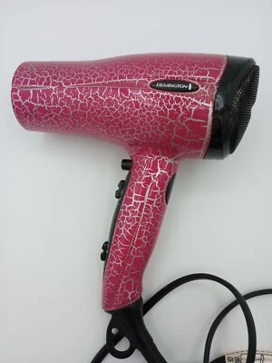 Remington 型号 D 1000 复古吹风机 粉色 有裂纹 — 第 1/4 张图片