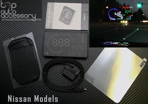 HUD Head Up Display 5.5" OBD II 2 Speed RPM Warning System for all models Nissan - Picture 1 of 5