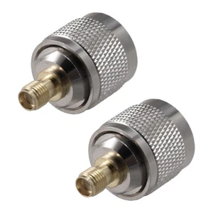 2 Stücke SMA Weiblich mit N Männlich Messing Koaxialkabel RF Stecker Adapter - Bild 1 von 5