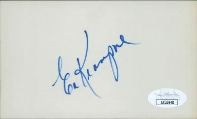 Ed Kranepool New York Mets Signed 3x5 Index Card JSA Authenticated - Image 1 of 2