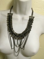 GEM BELLA neckl Pendant Chain Crystal Chunky Choker Statement Charm Bib Necklace