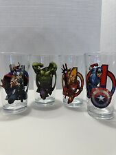Marvel Avengers Pint Glasses Set Of 4. Thor, Iron Man, Hulk, Captain America