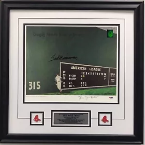 MLB Baseball Ted Williams Boston Red Sox Signed Art Piece Signed Authenticated - Picture 1 of 1