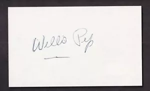 Willie Pep Autographed 3x5 Index Card Unlined PSA/DNA with 8x10 B/W Photo - Picture 1 of 2