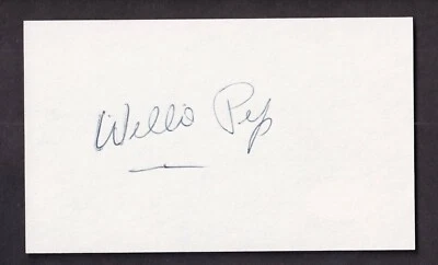 Willie Pep Autographed 3x5 Index Card Unlined PSA/DNA with 8x10 B/W Photo - Image 1 of 2