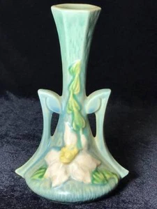 Roseville Pottery Clematis 187-7 Bud Vase - Picture 1 of 6