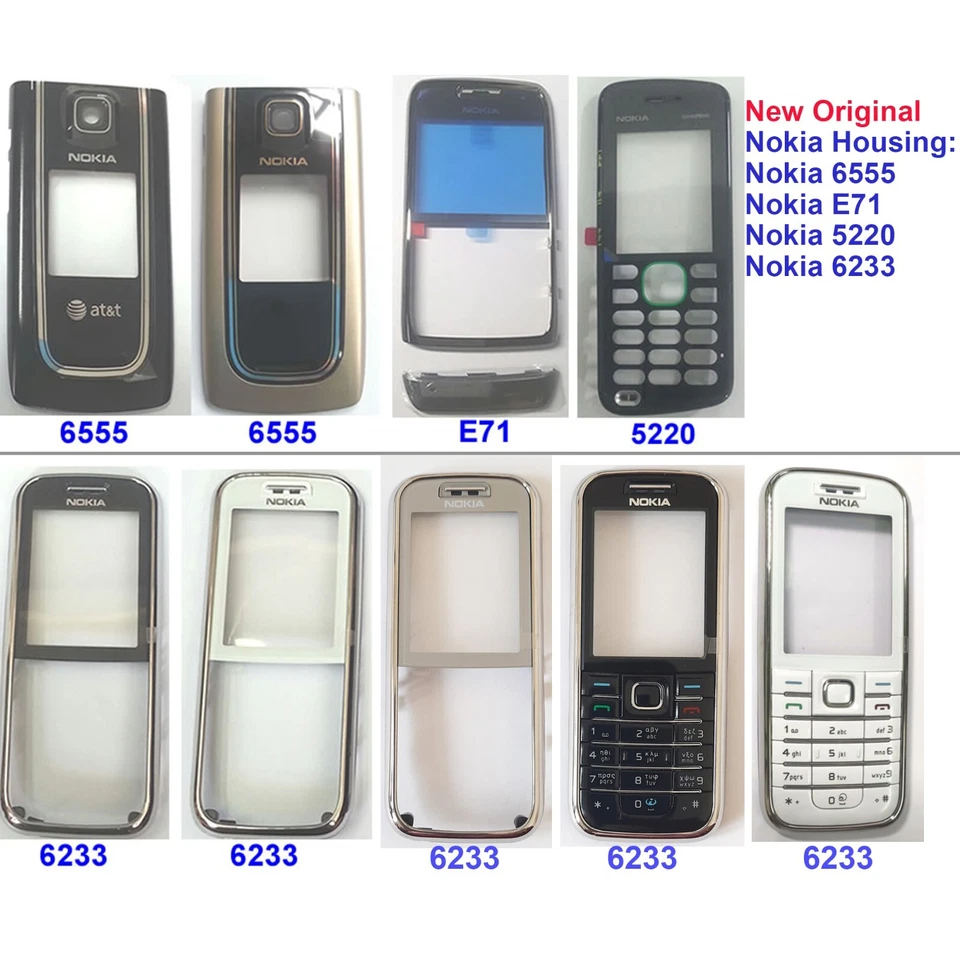 100% Genuine Original Nokia 6555, 5220, E71, 6233 Keypad Front Fascia Housing - Image 1 of 1