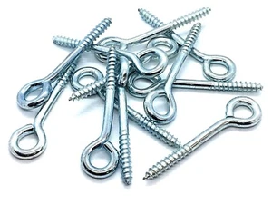 50 x VINE EYE HOOKS 75mm screw eyelet bolt strong hanging fixing hook eyes (633) - Picture 1 of 5