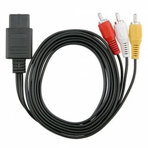N64 SNES Gamecube 6FT RCA AV TV Audio Video Stereo Cable Cord For Nintendo 64 - Picture 1 of 2